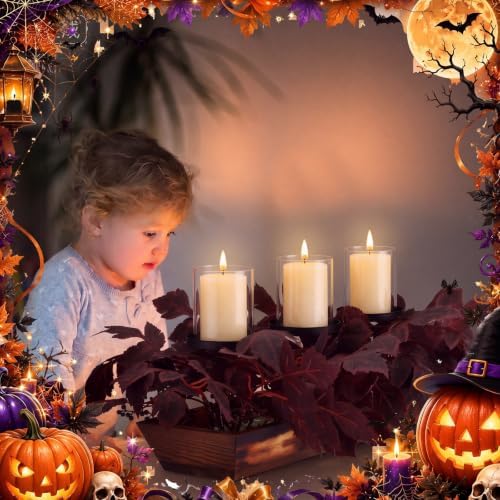 Fall Table Centerpiece Artificial Cimicifuga Leaves Candle Holder - Image 4