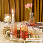 Mini Glass Bud Vases Flower Vases for Centerpieces- Ideal for Home Decor, Wedding & Bridal Shower Centerpieces, Party & Anniversary Decorations, Candle Holders,Aromatherapy Bottles(30 pcs,Light red) - Image 4