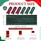 6 Pcs Christmas Cheesecloth Table Runner 118" - Image 2