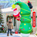 7FT Christmas Tree Inflatable with Santa Penguin, LED Yard Decor - Image 3