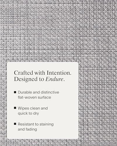 Chilewich Basketweave Placemats, Woven Rectangle Placemats Set of 4 - Image 3