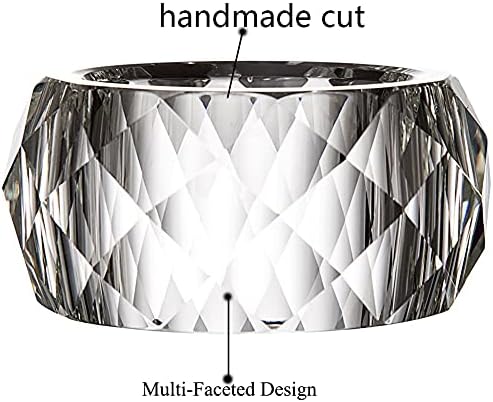Crystal Napkin Ring Holders - 2 Inch Set of 12, Table Party Wedding Set Christmas Decorations for Dinner - Image 2