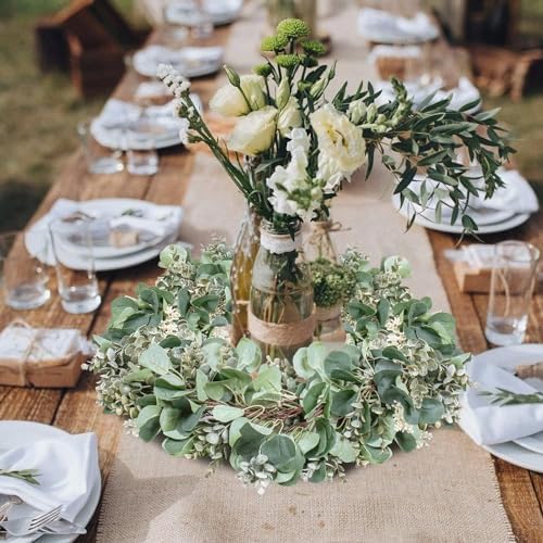 Ouddy Decor 2 Pack Eucalyptus Garland Artificial Greenery Vines with Buds - Image 4