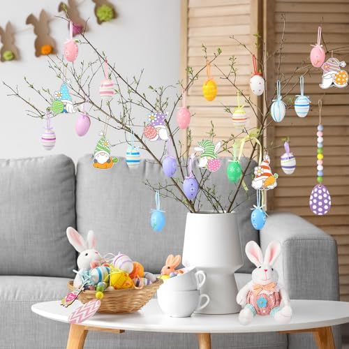 Halfchet Easter Tree Ornaments Decorations Topper Bow Star Ribbon Ball Tree Picks Hanging Ornaments for Easter Party - Image 6