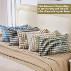 AmHoo Set of 2 Boho Chenille Pillow Cover Decorative Tufted Pillowcase for Couch Bed Sofa Bedroom Living Room Modern 12 x 20-Inch Sage Green - Image 5