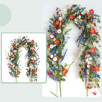 TEMPUS 5.9 ft Patriotic Garland Spring Red White and Blue Flowers Garland for 4th of July Memorial Day and Veterans Day Summer Fireplace Indoor Outdoor Decorations - Image 4