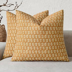 Foindtower Decorative Floral Print Throw Pillow Covers 24×24 Golden Orange by Foindtower