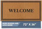 Barnyard Designs Natural Coco Coir Non-Slip Doormat (36x72, Welcome) by BarnyardDesigns