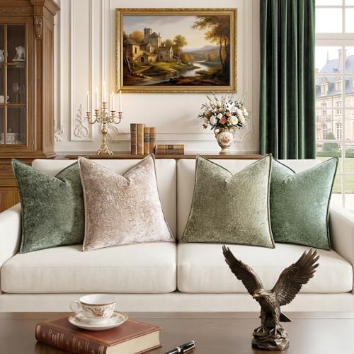 a moment Throw Pillow Covers 24X24 Inch 4 Packs,Soft Velvet Decorative Pillow Cases with 3D Ice Flower,Texture Modern Accent Cushion Covers for Sofa Couch Home Decor Quiet Oasis - Image 5