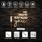 Horseneon God Knew My Heart Needed You Neon Sign Romantic Love Neon Light - Image 5