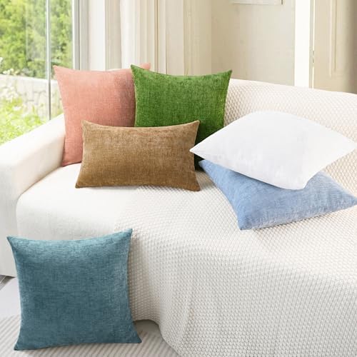 CaliTime Decorative Couch Throw Pillow Covers 18 X 18 Inches Smoke Blue - Image 4