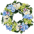 Valery Madelyn 24" Hydrangeas Spring Summer Wreaths for Front Door by ValeryMadelyn