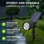 InnoGear 4 Solar Lights Outdoor Spot Garden Yard Landscape Flag, Warm White - Image 5