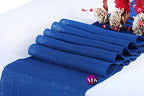 VDS Pack of 25, Burlap Table Runner 100% Natural Jute Rustic Hessian Table Cloth Centrepiece for Wedding Bridal Shower Birthday Event Party Banquet Table Decoration (Size 12X108 Inch)(Royal Blue) - Image 3