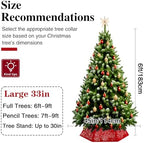 XmasExp Christmas Tree Collar, 33.5 inch Sequin Halloween Tree Skirt Stand Base Cover for Home Decor, Large Size 6 Piece Black - Image 4