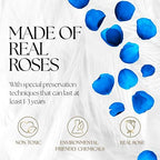 GLAMOUR BOUTIQUE Preserved Flowers, 27 Forever Blue Roses in Heart Gift Box - Image 3