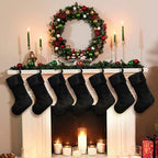 12 Pcs Christmas Stocking 18" Plush,Black - Image 4