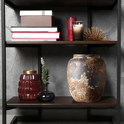 Smiletag Rustic Vase for Home Decor, Farmhouse Terracotta Vases, Stone Vases, Large Vases for Living Room Decor, Rustic Flower Vase Decoration for Living Room - Image 5