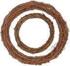 12 Pcs 12 Inch & 8 inch Natural Grapevine Wreath Set, Hand-Woven Vine Branch Wreaths for DIY Crafts, Christmas Decorations, Home & Event Styling(6 Pieces per Size) - Image 3