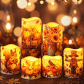 Baquler 6 Pack Fall Flameless LED Candles, Fall Decorations for Home by Baquler