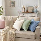 decorUhome Soft Chenille Throw Pillow Covers 24x24 Set of 2 Sage Green - Image 3