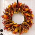 26" Fall Wreaths for Front Door: Autumn Eucalyptus Leaf Wreath by Walasis