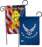 US Air Force Garden Flag - Pack Armed Forces USAF United State American Military Veteran Retire Official Support Our Troops - House Decoration Banner Small Yard Gift Double-Sided Imported 13 X 18.5 by Breeze+Decor