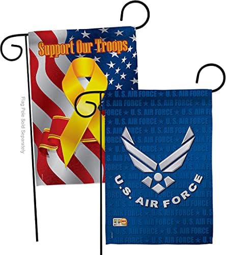 US Air Force Garden Flag - Pack Armed Forces USAF United State American Military Veteran Retire Official Support Our Troops - House Decoration Banner Small Yard Gift Double-Sided Imported 13 X 18.5 by Breeze+Decor