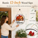16 Pcs Interchangeable Welcome Sign for Front Door, 12 Inch Wood Decor (#a) - Image 7