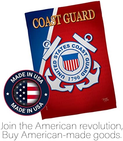 Coast Guard House Flag - Pack Armed Forces USCG Semper Paratus United State American Military Veteran Retire Official USA Applique - Banner Small Garden Yard Gift Double-Sided Made In 28 X 40 - Image 5