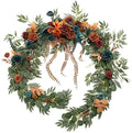 Ling's moment Teal Blue Artificial Flower Garland Fall Wedding Arch 9 FT by LingsMoment
