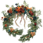 Ling's moment Teal Blue Artificial Flower Garland Fall Wedding Arch 9 FT by LingsMoment