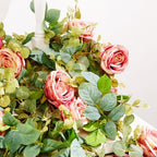 Artificial Flower Garland 2pcs 5.4ft Floral Peony Vine Decor, Purple Flower - Image 3