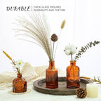 SUPMIND Glass Bud Vases Set of 12, Small Dark Brown Flower Vases in Bulk - Image 5