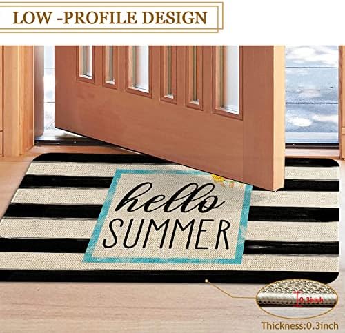 Roszwtit Hello Summer Seasonal Door Mat for Seasonal Home Decor 30x17 Inch - Image 6