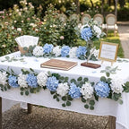 Auihiay Artificial Flower Garland, Silk Hydrangea Garland, 2Pcs Total 12ft - Image 5