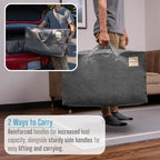 VENO 8 Pack Extra Large Heavy Duty Moving Bags with Wide Opening & Reinforced Handles, Reusable Storage Tote Bags with Strong Zippers for Clothes, College Dorm Essentials & Moving Supplies - Image 3