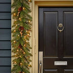 National Tree Company 9ft Pre-Lit Glittery Gold Pine Christmas Garland - Image 2