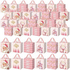 Wesnoy 48 Pcs Large Christmas Pink Gift Bag Bulk with Handle Candy Bag by Wesnoy