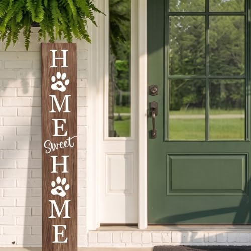 Home Sweet Home Sign, Welcome Porch Decor Front Door Outdoor Wooden Board - Image 5
