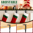 6Pcs Christmas Fireplace Stocking and Garland Hanger Fits 0.5-3.5" Mantle - Image 5