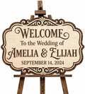 Personalized Romantic Manor Wedding Welcome Sign - Custom 3D Wood Ceremony Entrance & Reception Board for Luxury Mansion, Chapel or Vineyard Venue - Multiple Sizes by AydansUniqueFinds