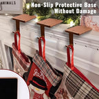 Stocking Holders for Mantle - Set 4, Weighted Metal - Christmas Stocking Holder, Stocking Hangers with Non-Slip Protective Pad, Stocking Hangers for Mantel | TV Stand | Staircase | Dresser - Image 6