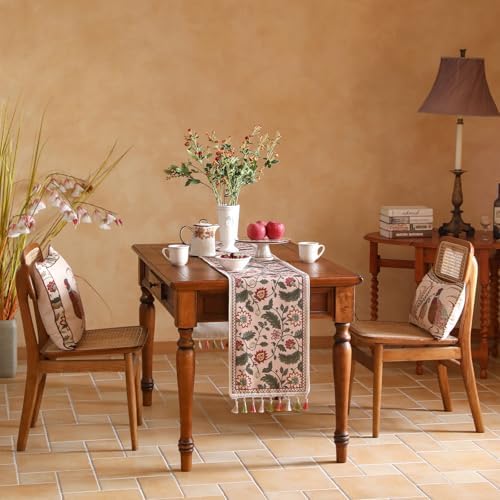 ISAENNE Designer Vintage Linen Table Runner,71"x12"-Ratina - Image 4