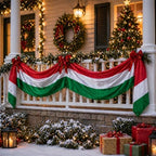 3Pack Red White Green Bunting Banner 2x20Ft Merry Christmas Bunting Flags New Years Decor Outside Hanging Italy Mexican Festival - Image 5