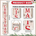 Fall Porch Sign 47" Wooden Christmas Welcome Sign for Front Door - Image 3