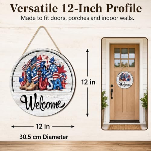 16 Pcs Interchangeable Welcome Sign for Front Door，A#：2 - Image 6