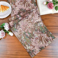 Vintage Floral Table Runner, Cotton-Polyester Blend Thick Fabric, Rustic Decorative Table Cover for Dining, Wedding, and Holiday Parties, 12x120 Inches by ZIWUROAD