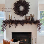 Fall Decorations for Home - 2 Pack 6 Ft Plum Cimicifuga Seeded Garlands - Image 6