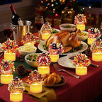 12 PCS Turkey Tea Lights Candles Thanksgiving Table Decorations, LED Flameless Tealight Candles Battery Operated Thanksgiving Decorations Centerpieces Turkey for Table Home Indoor Party Decor Gifts - Image 5